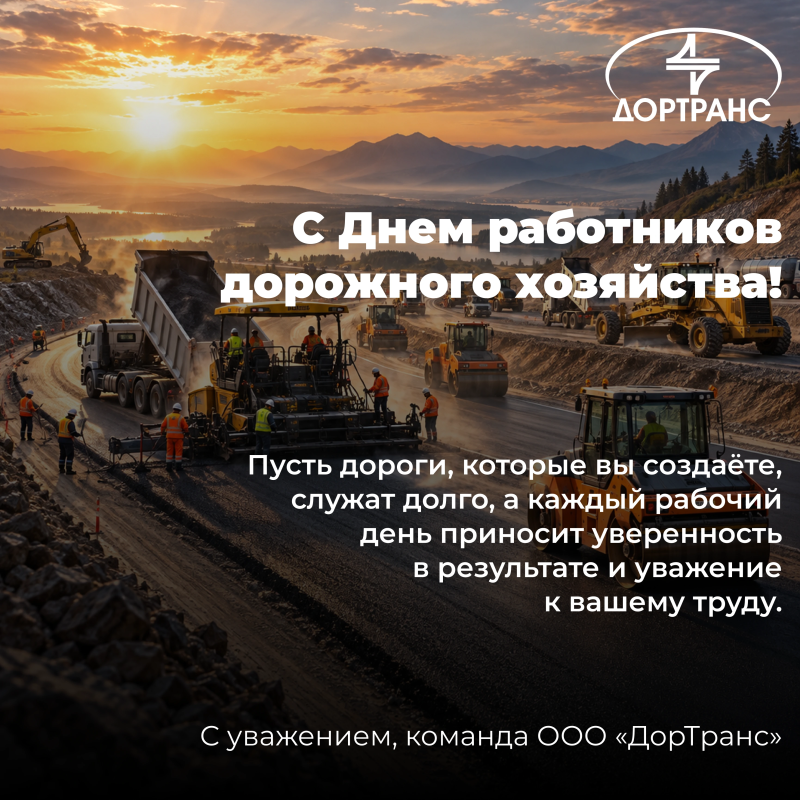 С днем работников дорожного хозяйства!